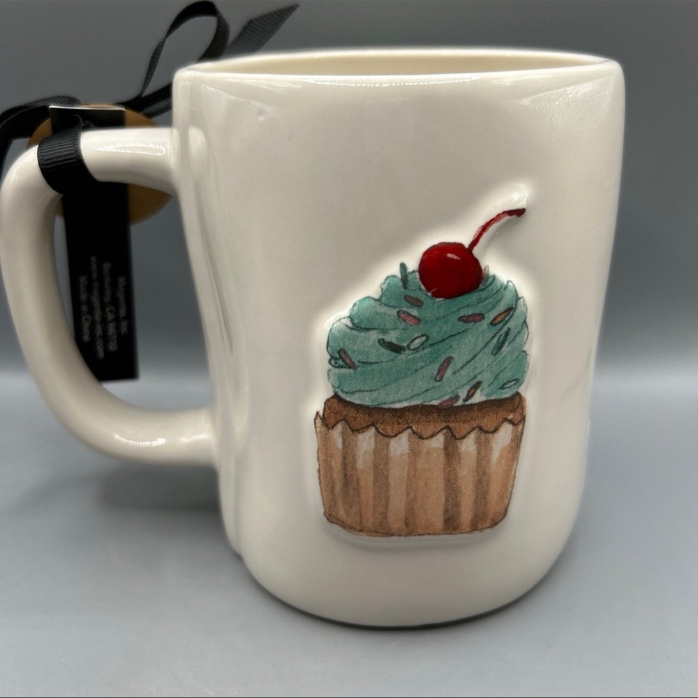 Rae Dunn CHEERS TO YOU  Double Sided CUPCAKE Mug Birthday Celebrate NEW - Picture 2 of 2